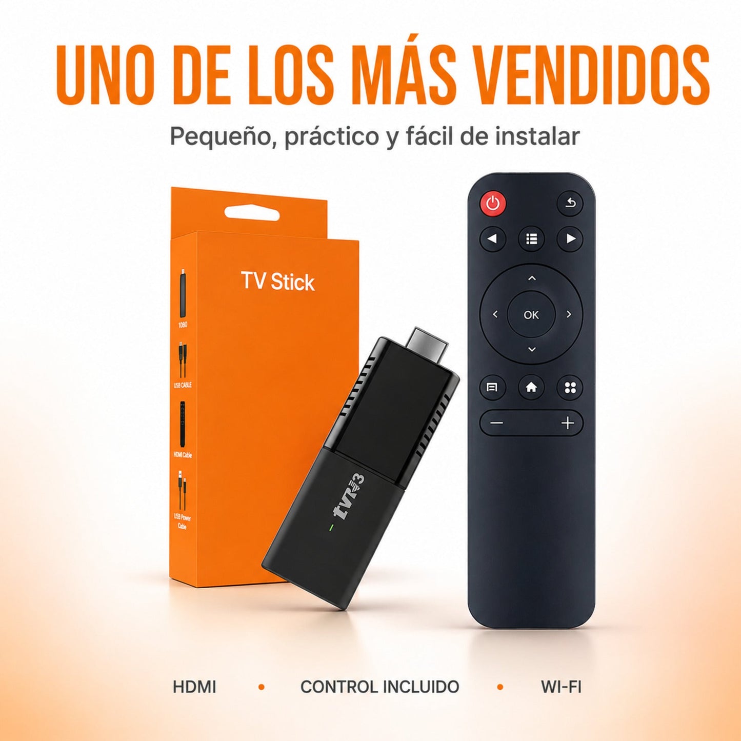 TV Stick TVR3 con control incluido, uno de los más vendidos