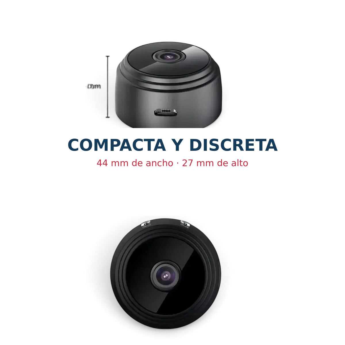 Dimensiones compactas de la cámara A9 Mini