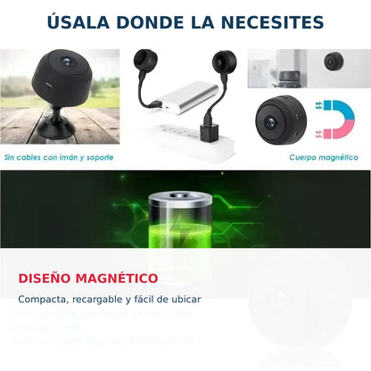 Formas de uso de la cámara A9 Mini compacta y magnética