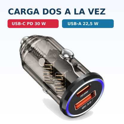 Cargador Movisun C-25 con USB-C PD 30 W y USB-A 22,5 W