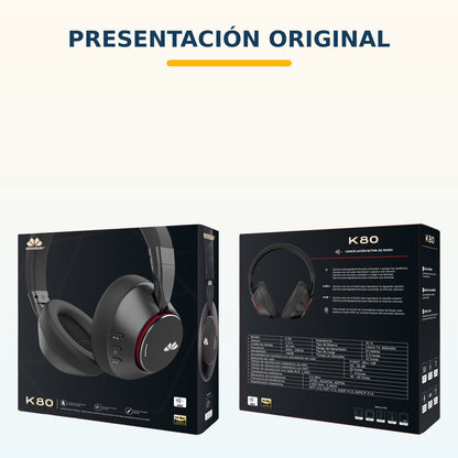 Empaque original de los audífonos Movisun K80 ANC