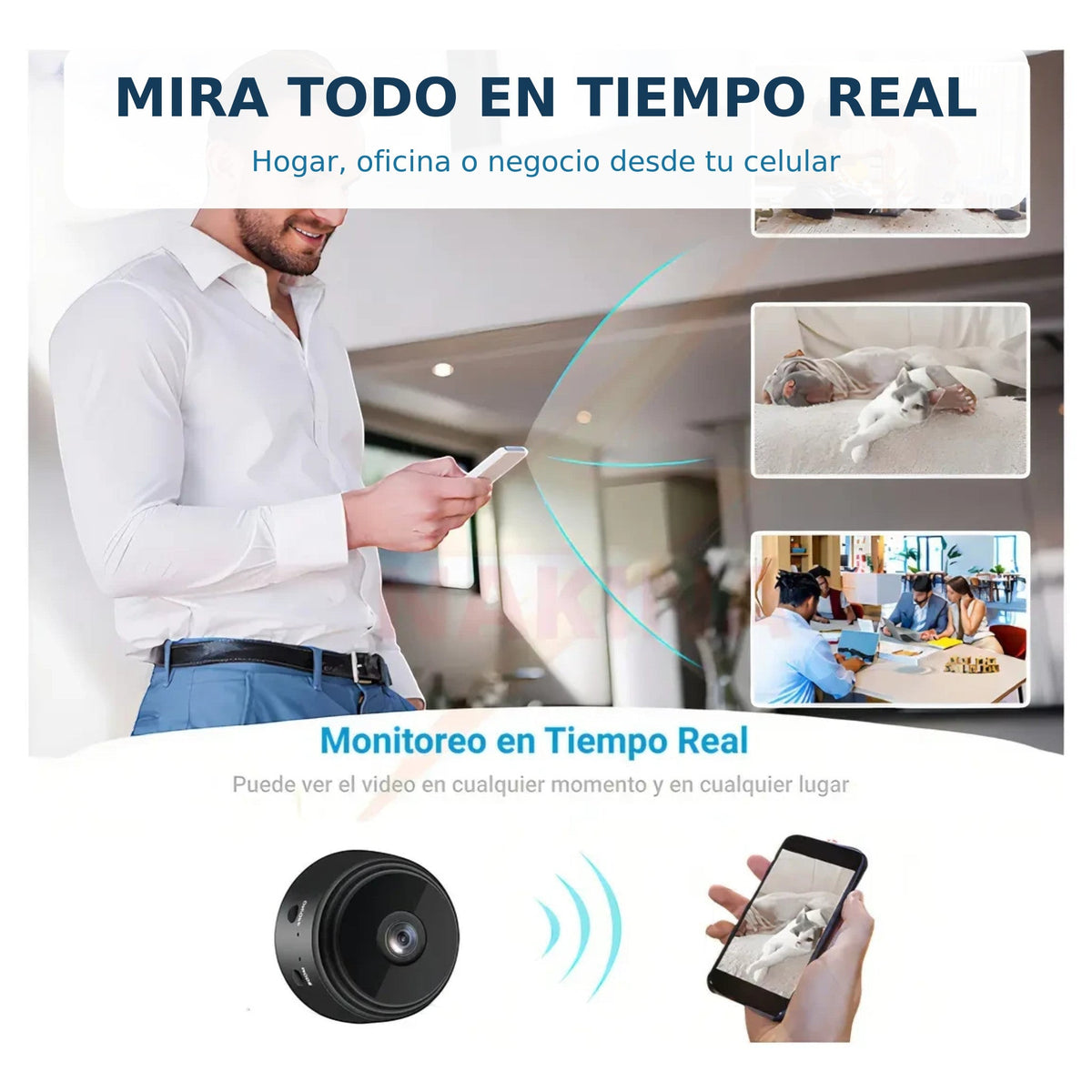 Monitoreo en tiempo real desde el celular con la cámara A9 Mini