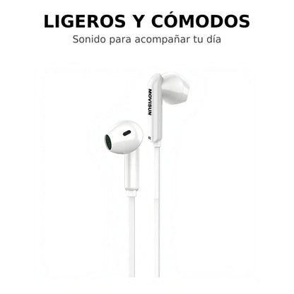 Audífonos Movisun Chacha B6 blancos, ligeros y cómodos