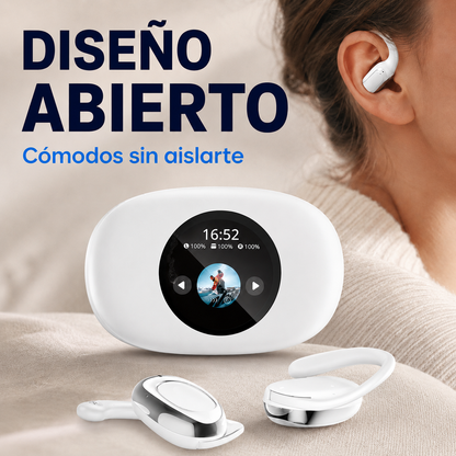 Audífonos YX39 blancos de diseño abierto y cómodo