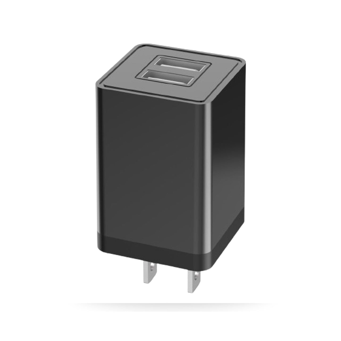 Cargador Movisun MC-60 negro con dos puertos USB-A sobre fondo blanco