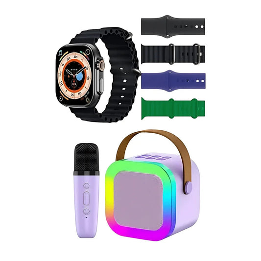 Combo ZT-40 con smartwatch, cuatro correas, parlante RGB y micrófono