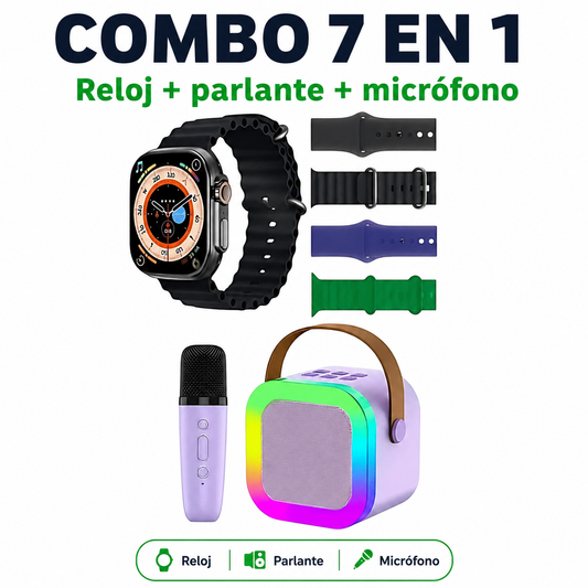 Combo ZT-40 7 en 1 con reloj, parlante y micrófono