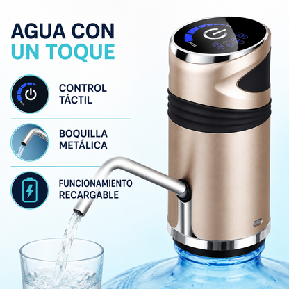 Dispensador para botellón con control táctil y boquilla metálica