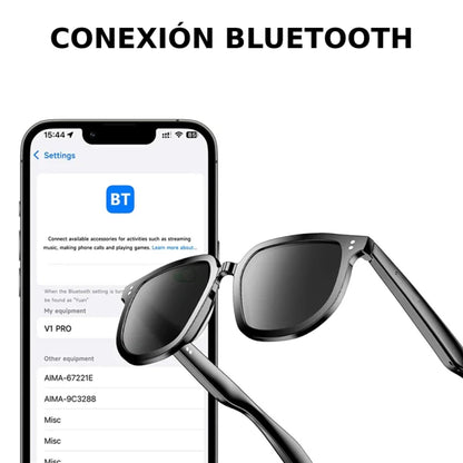 Gafas V1 Pro con conexión Bluetooth al teléfono