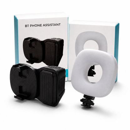 Kit compacto de luz LED cuadrada y asistente Bluetooth - ángulo lateral