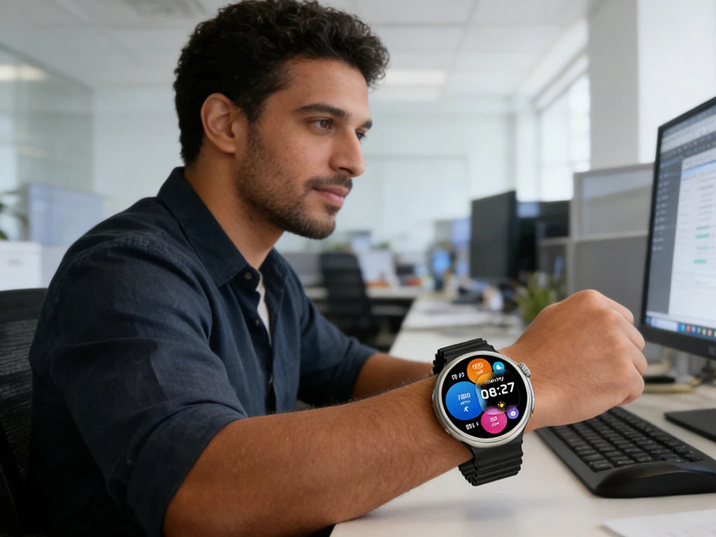 Smartwatch LG60 Ultra en ambiente de trabajo