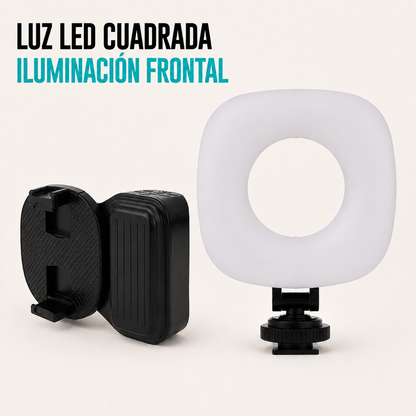 Luz LED cuadrada para iluminación frontal con asistente Bluetooth