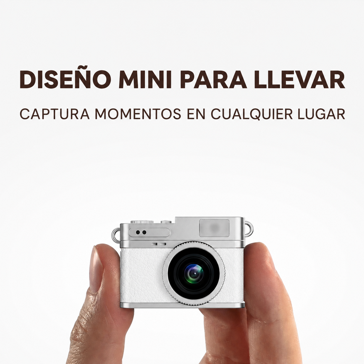 Diseño portátil de la mini cámara S150 blanca para llevar