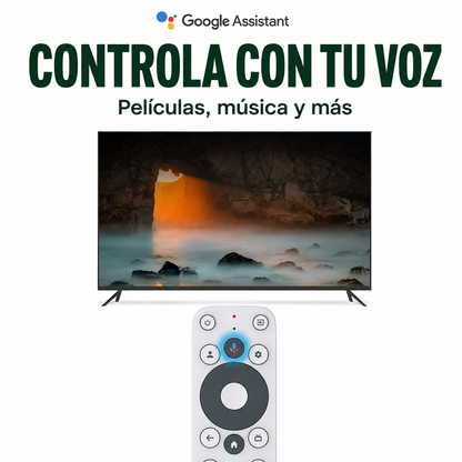Onn Google TV con control por voz y Asistente de Google