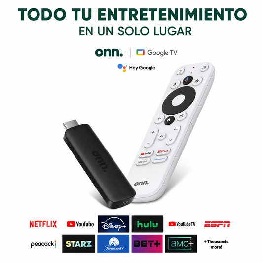 Onn Google TV Full HD con entretenimiento y aplicaciones de streaming