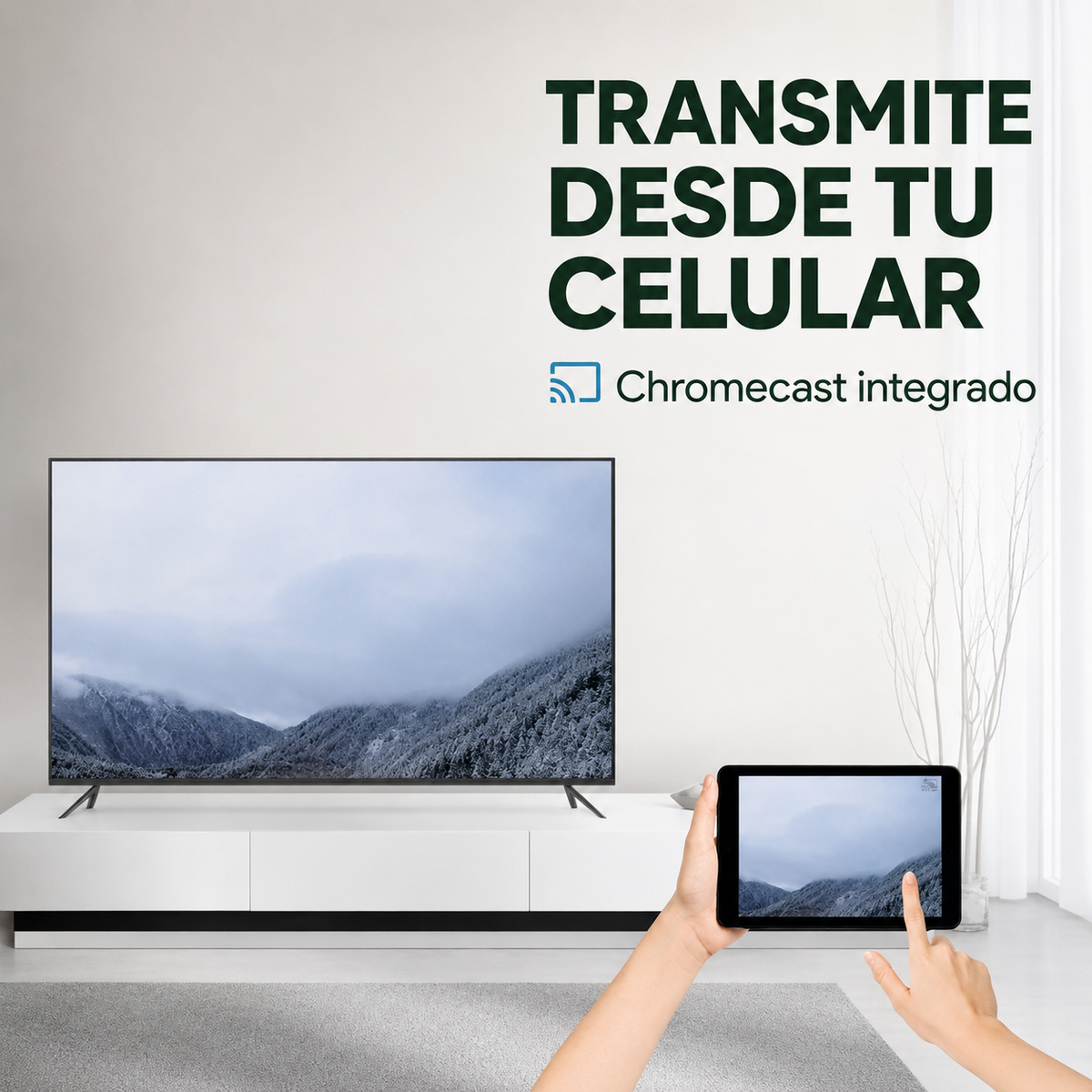 Transmitir desde el celular con Chromecast integrado en Onn Google TV