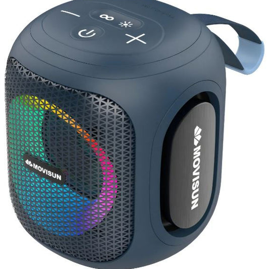 Parlante Bluetooth Movisun Cannon Max azul con iluminación RGB