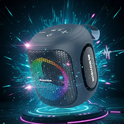 Aro de iluminación RGB del parlante Movisun Cannon Max azul