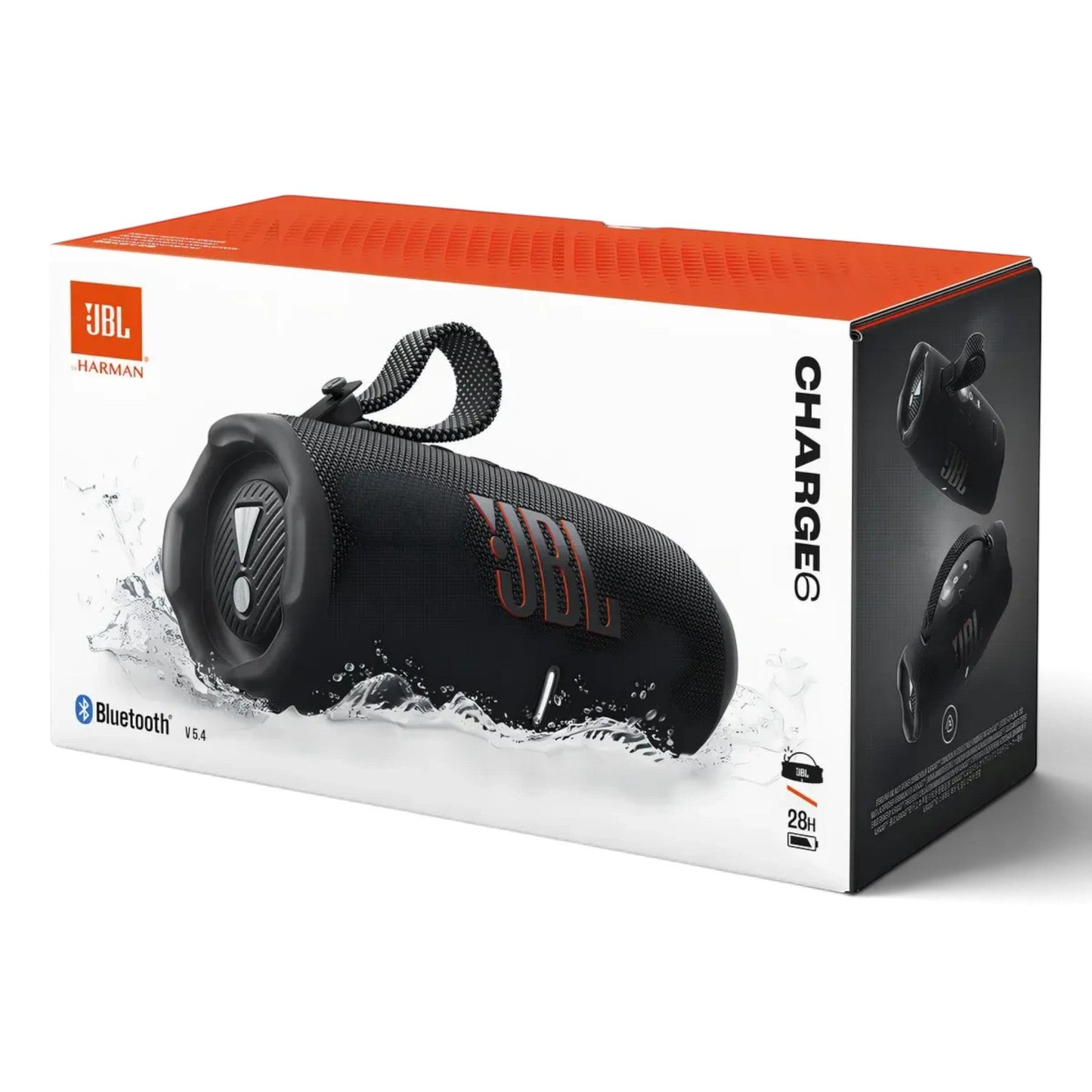 Parlante Bluetooth tipo Charge 5 negro con su empaque