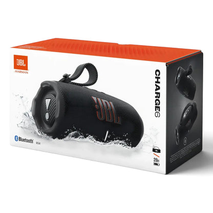 Parlante Bluetooth tipo Charge 5 negro con su empaque