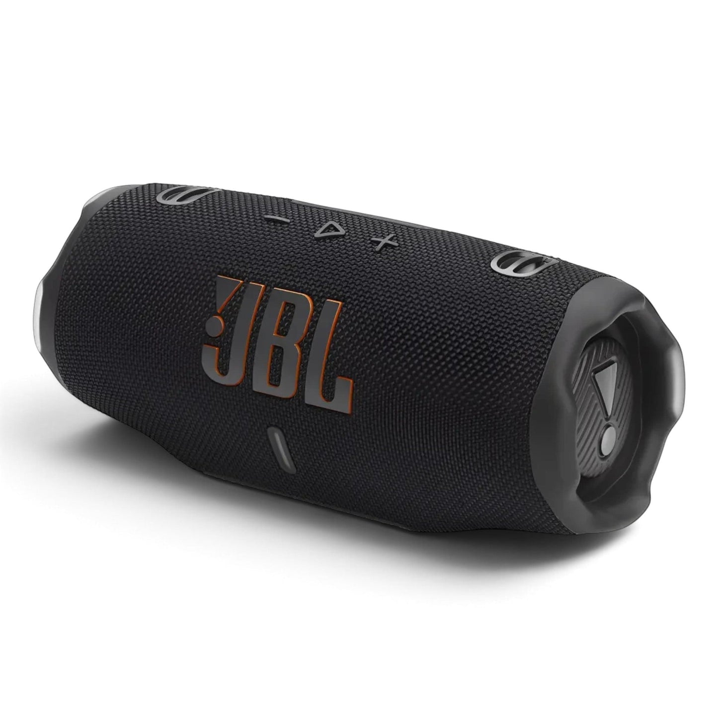 Vista frontal del parlante Bluetooth tipo Charge 5 negro