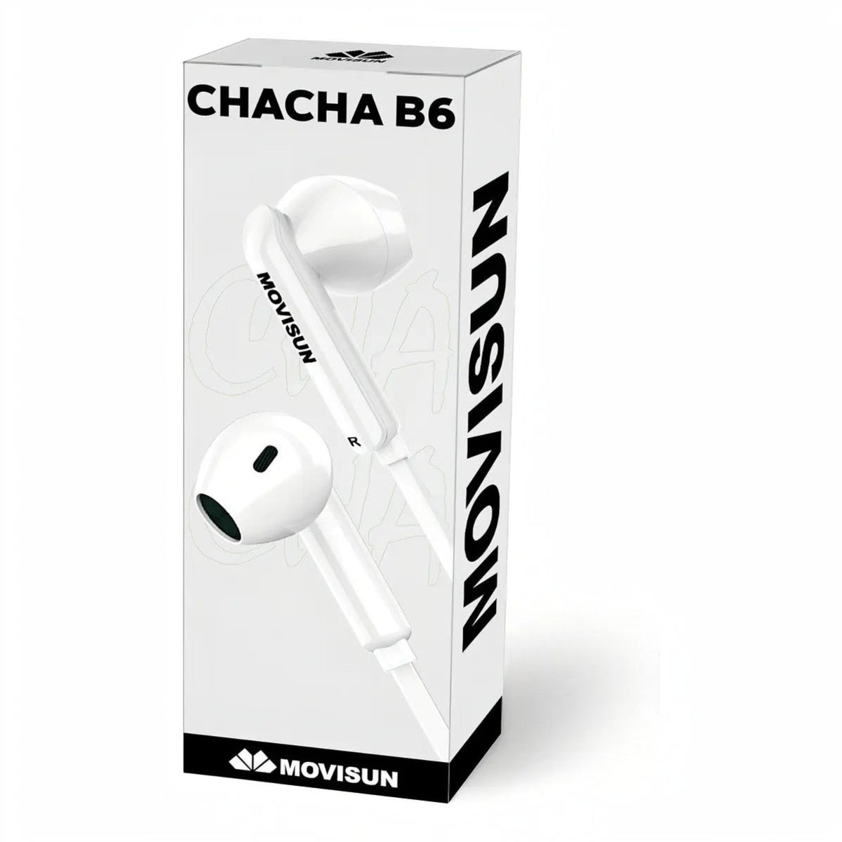 Audífonos Movisun Chacha B6 blancos con empaque
