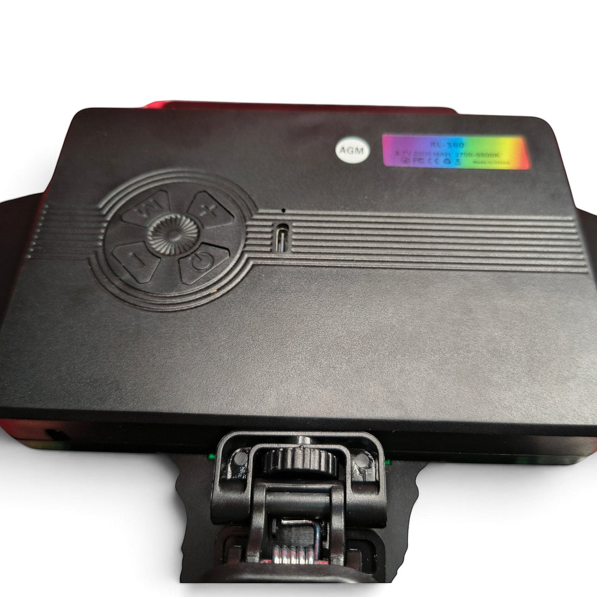 Controles posteriores y clip del panel LED RGB RL-560RGB
