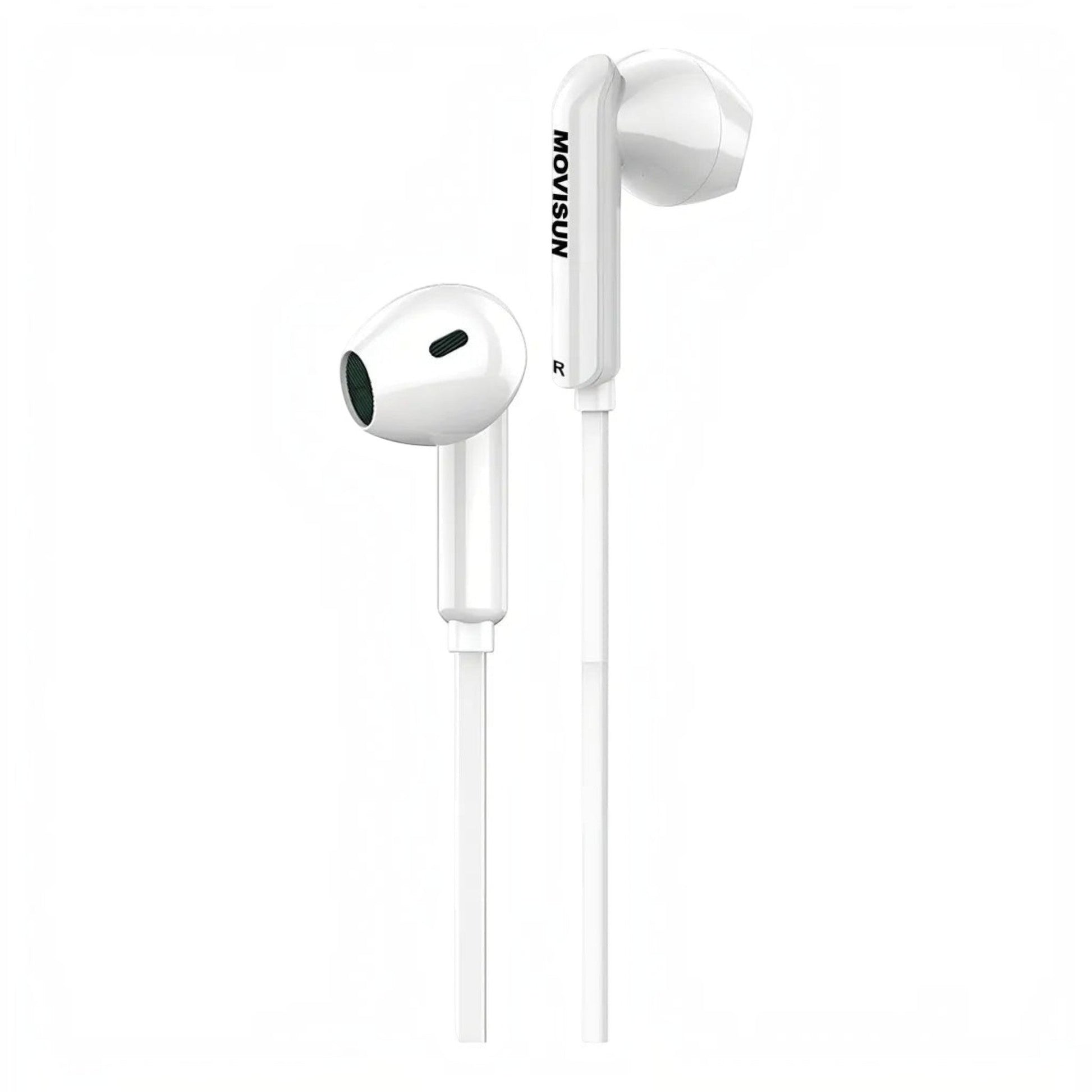 Audífonos Movisun Chacha B6 blancos con cable plano