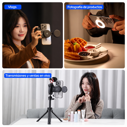 Usos de Ulanzi LM19 para vlogs fotografía de productos y ventas en vivo
